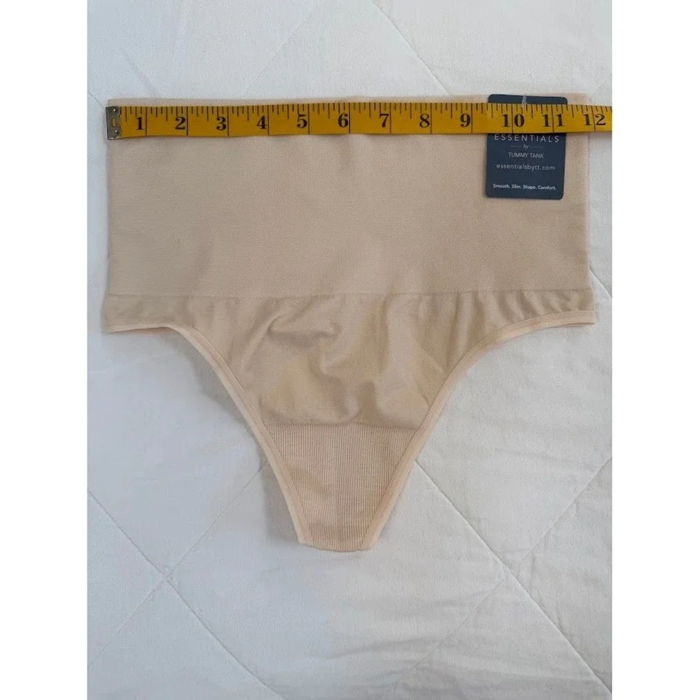 Essentials‎ by Tummy Tank High Waisted Seamless Shapewear Thong M/L